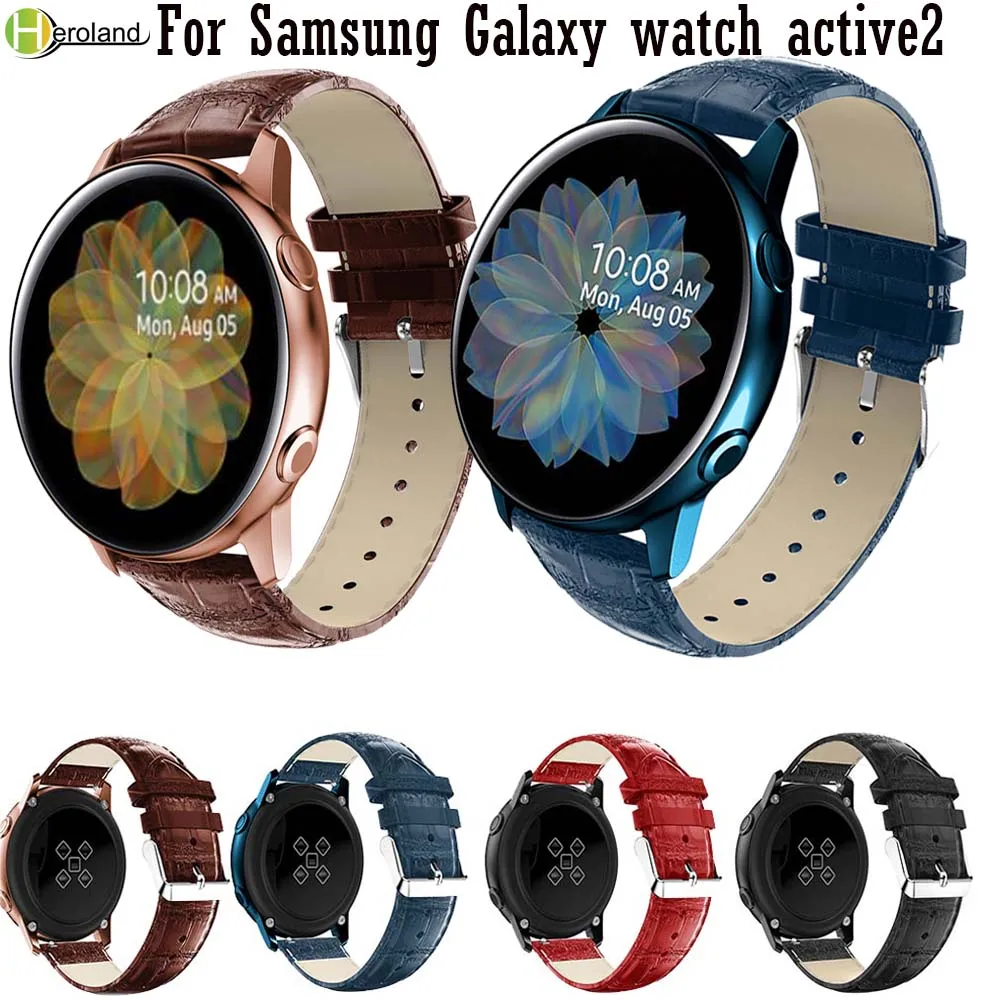 Ремешок спортивный из мягкой кожи для Samsung Galaxy Watch Active 2 умный Браслет наручных