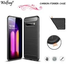 Carbon Fiber Cover For LG V60 ThinQ 5G Case Soft Shockproof Silicone Phone Cover For LG V60 Case For LG V60 LGV60  V 60 6.8 inch