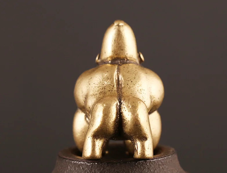 Ретро ручная работа твердая латунь Gorilla craft DIY орнамент миниатюрные настольные