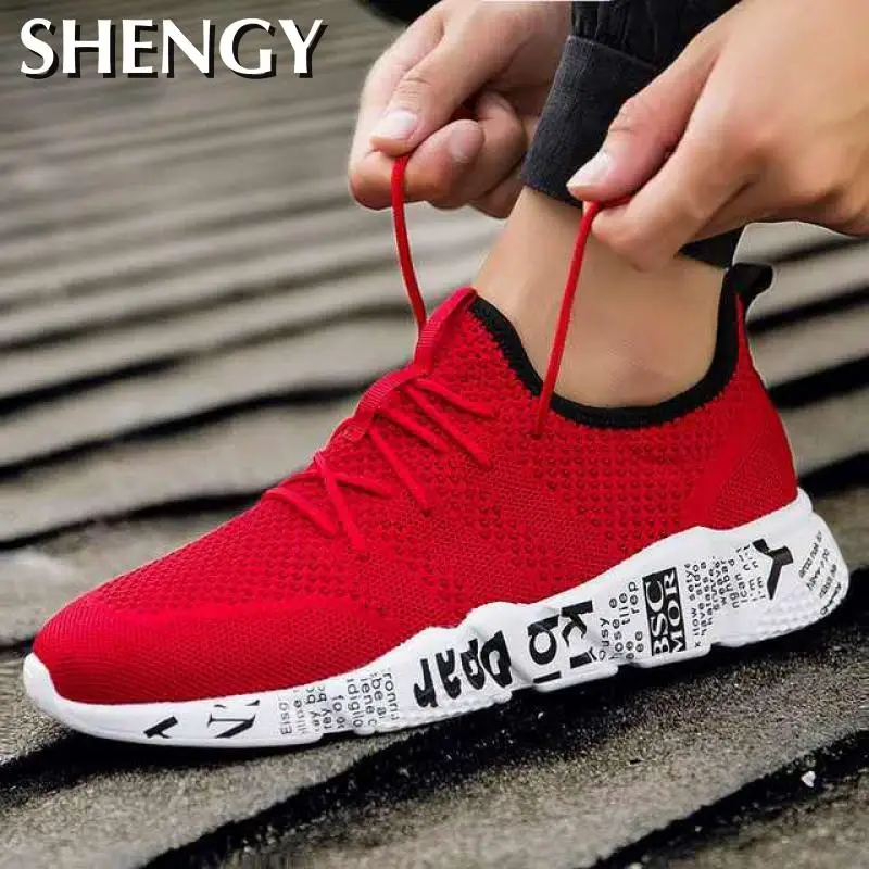 Кроссовки мужские дышащие повседневная обувь для бега большие размеры впитывают