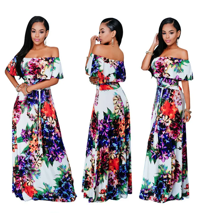 Женское платье из эластичной ткани в африканском стиле с принтом и открытыми