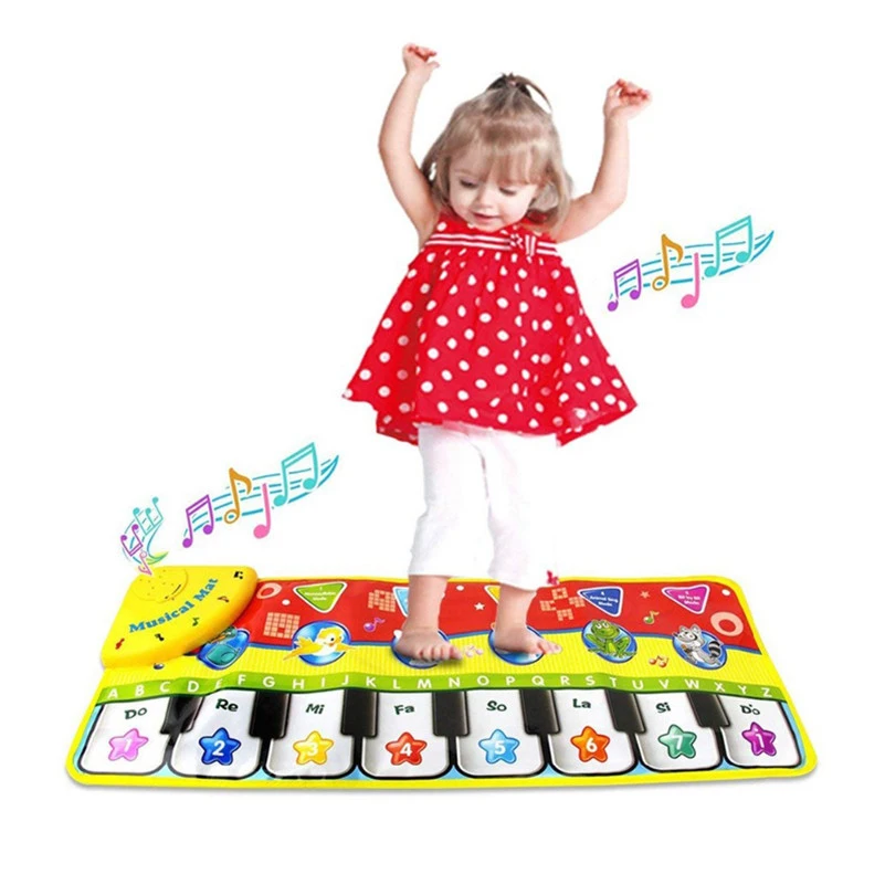 Baby Music Carpet Piano Keyboard Mat with Animal Sound Kids Touch Play Game Rug Musical Instrument Educational Toys for Children