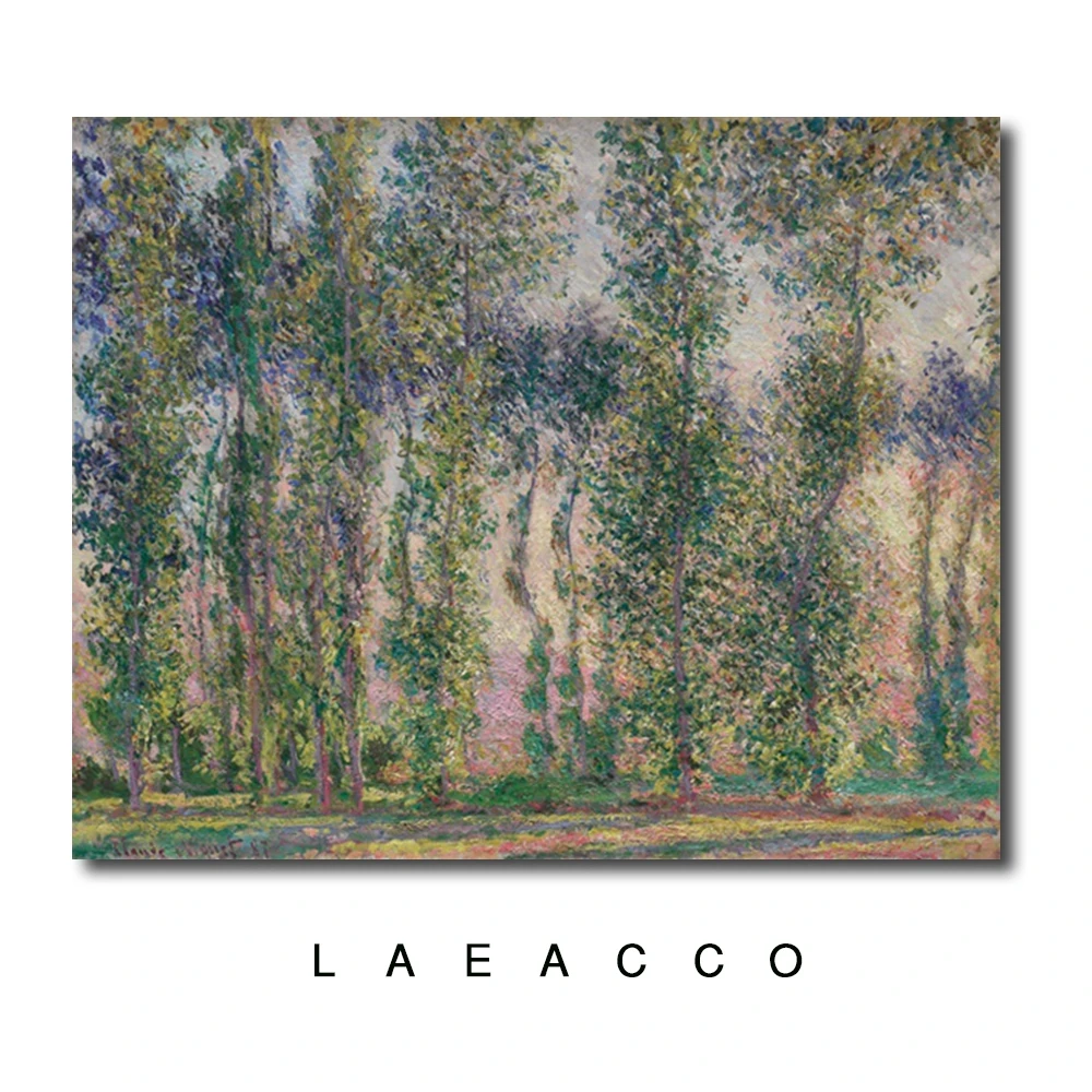 

Poplars at Giverny by Monet Wall Pictures Posters Print Canvas Painting Calligraphy Decor Picture for Living Room Home Decor