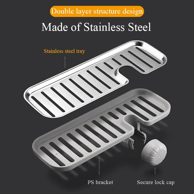 

Faucet Sponge Soap Drainage Storage Rack Sink Adjustable Dish Cloth Drain Holder Bathroom Kitchen Accessories Organizer