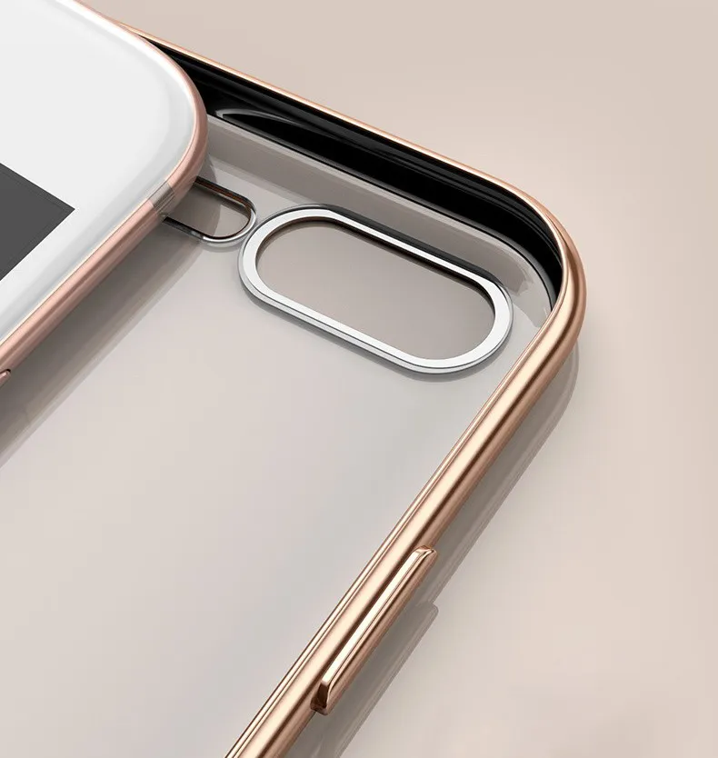 Роскошный чехол для iPhone XS MAX XR X 8 Plus 6 6S 7 ультратонкий прозрачный резиновый из ТПУ