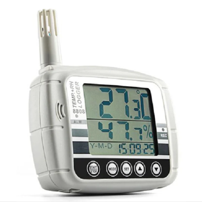 AZ8808 Temp. RH Data Logger Using 9V DC Adaptor Button and PC Programming are Both Feasible Unit Selection. | Инструменты