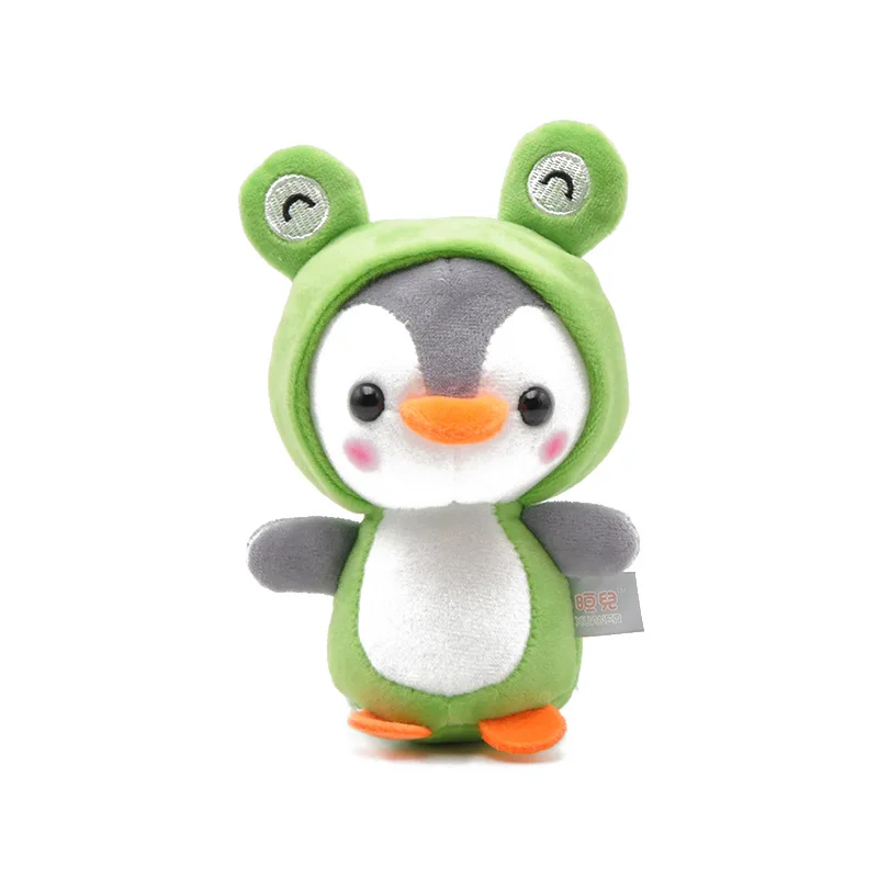 

New 2021 Hot-selling Cute Cartoon 4-inch Unicorn Penguin Bee Frog Kawaii Plush Toy Doll Pendant Jewelry Anime Key Chains