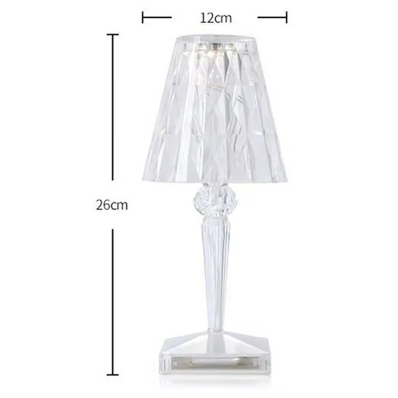 

Diamond Table Lamp USB Rechargeable Acrylic Decoration Desk Lamps Bedroom Bedside Bar Crystal Lighting Fixtures Night Light Gift