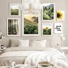 Скандинавский природный пейзаж, Постер, настенное искусство, холст, картина с цветами и растениями, домашний декор, принт, скандинавский постер для гостиной