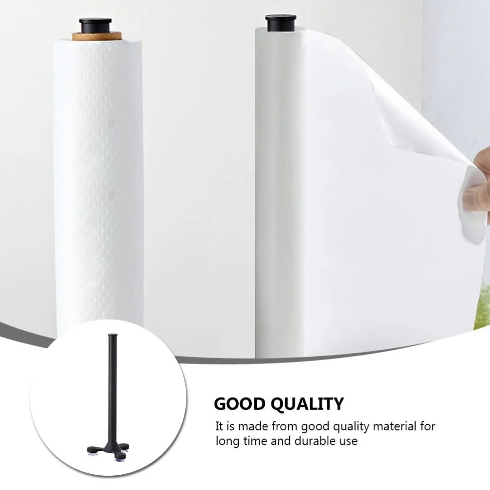 

1Pc Durable Home Tissue Rack Decorative Napkin Holder Standing Paper Rack Black