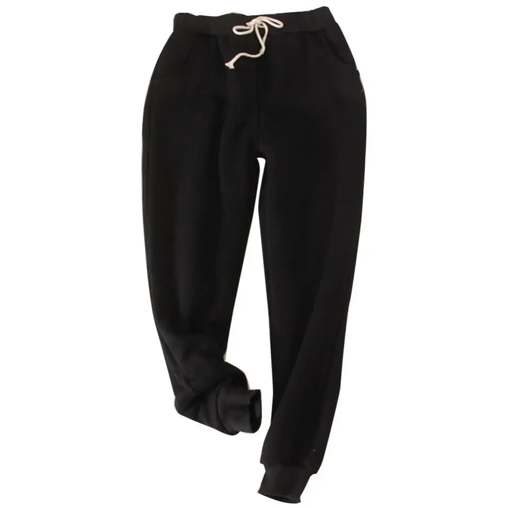 

Dropshipping Women Winter Plus Size Drawstring Waist Loose Thickened Warm Fleece Harem Pants