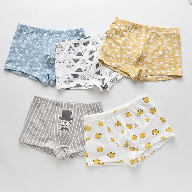 5 шт./лот детские трусики трусы для мальчиков и девочек нижнее белье хлопковые