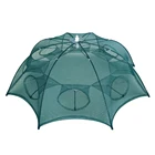 4 отверстия для рыболовных сетей Кастинг Раков ловушка креветка мелкая рыба приманка для крабов ловушка чистая Рыбная сетка с светящаяся наживка бусины