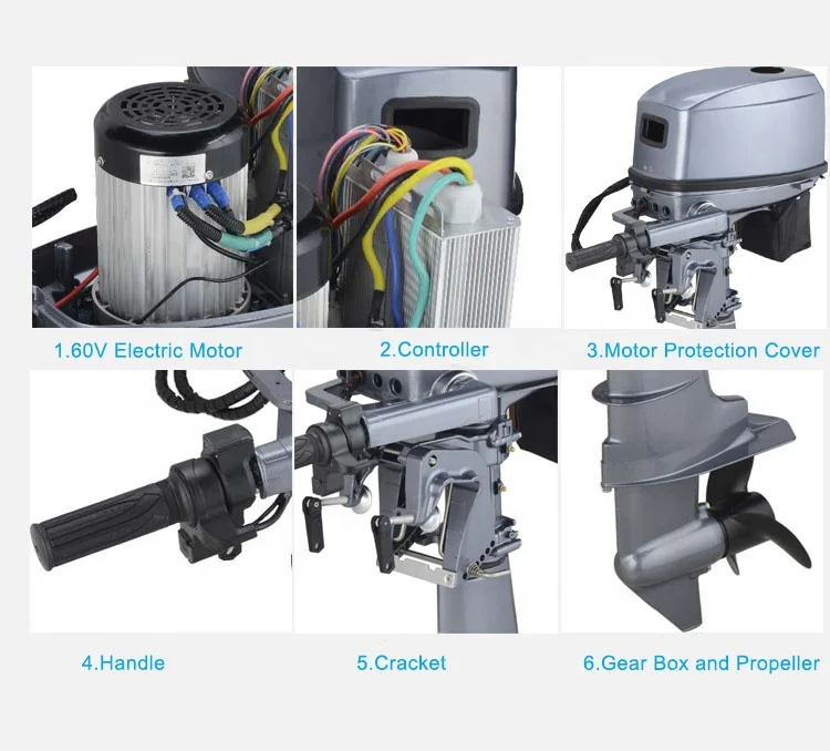 

60V 2200W Brushless Electric Boat Engine Outboard Motor