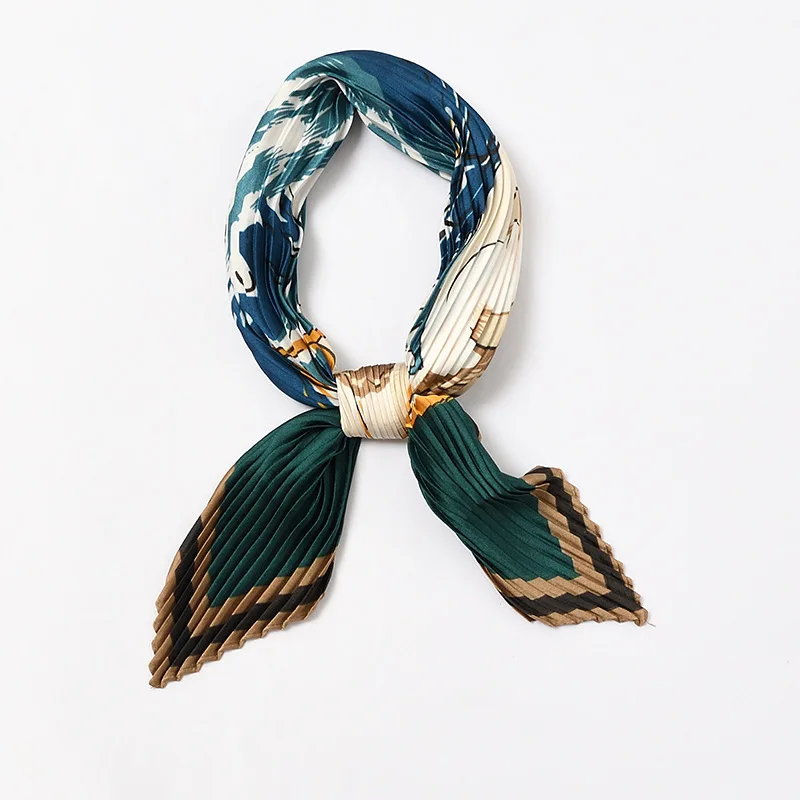 2020 новые с картиной поезда для Шелковый плиссированный шарф стильный принт