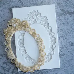 Рельефная рамка силиконовая форма помадка инструменты для украшения тортов форма для сладостей Инструменты для выпечки шоколада для тортов форма для мастики