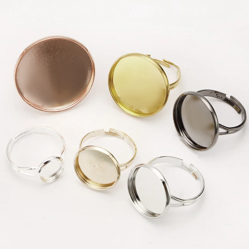 10 шт./компл. пустой основание кольца Стекло кабошоны комплекты с камеями лоток