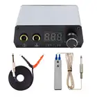 YUELONG Серебряный блок питания для цифровой татуировочной машины, с ножным переключателем и зажимом, набор для тату-машинки
