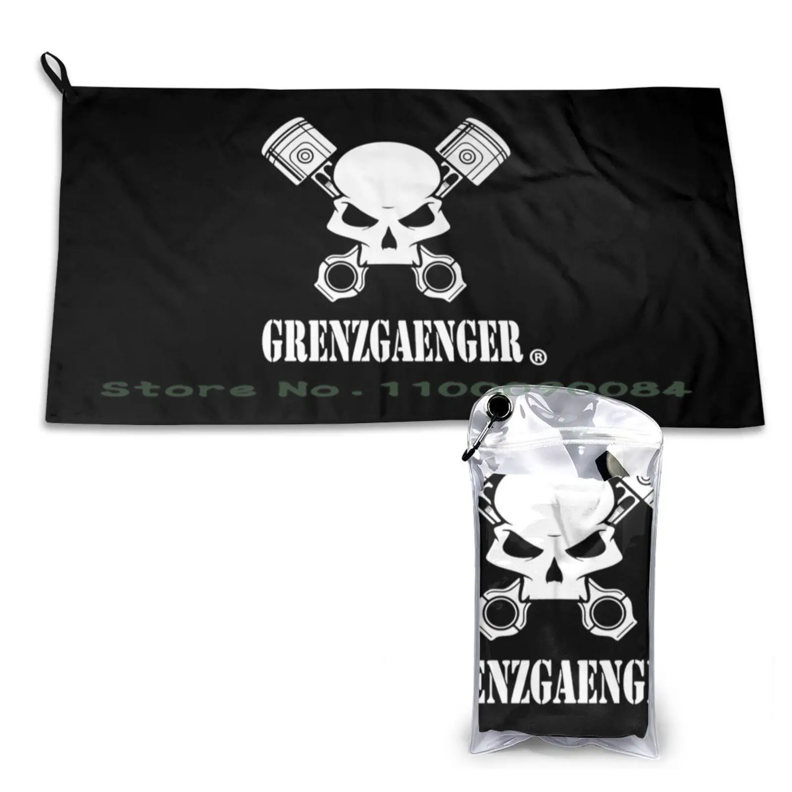 Быстросохнущее полотенце с изображением черепа мотокросса спортивного зала