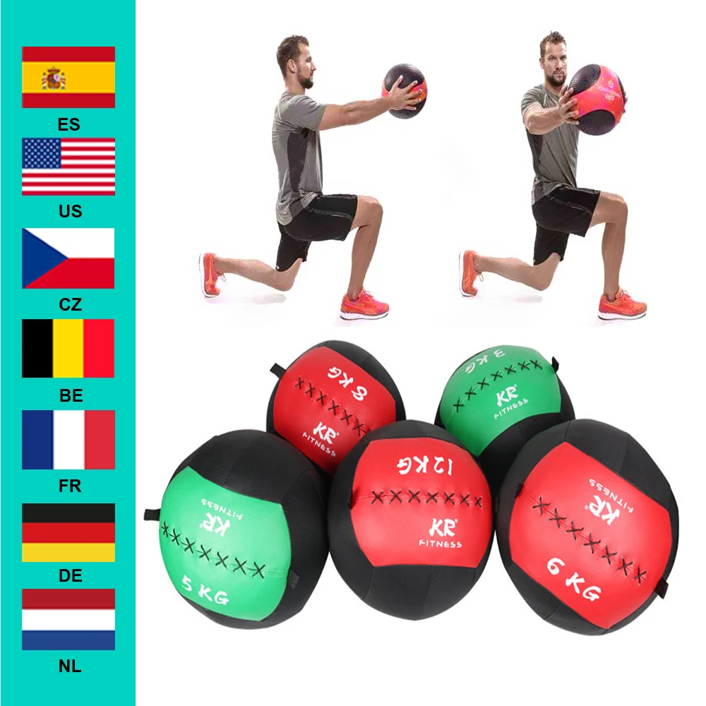 

35cm Medicine Empty Snatch Wall Balls Heavy Duty Exercise Kettlebell Lifting Fitness Muscle Building New Random Color