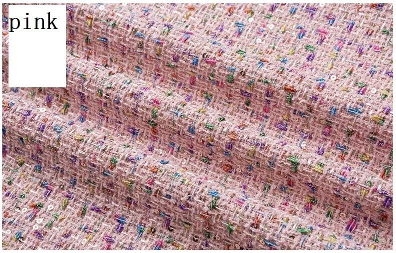 Бесплатная доставка твидовая ткань плетеная с тарелками 3 цвета цена за 1 метр |