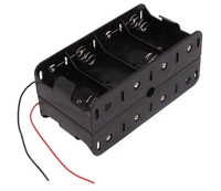 masterfire 20pcslot dual wires double sides battery storage case holder 12v back to back box for 8 x 1 5v d size batteries
