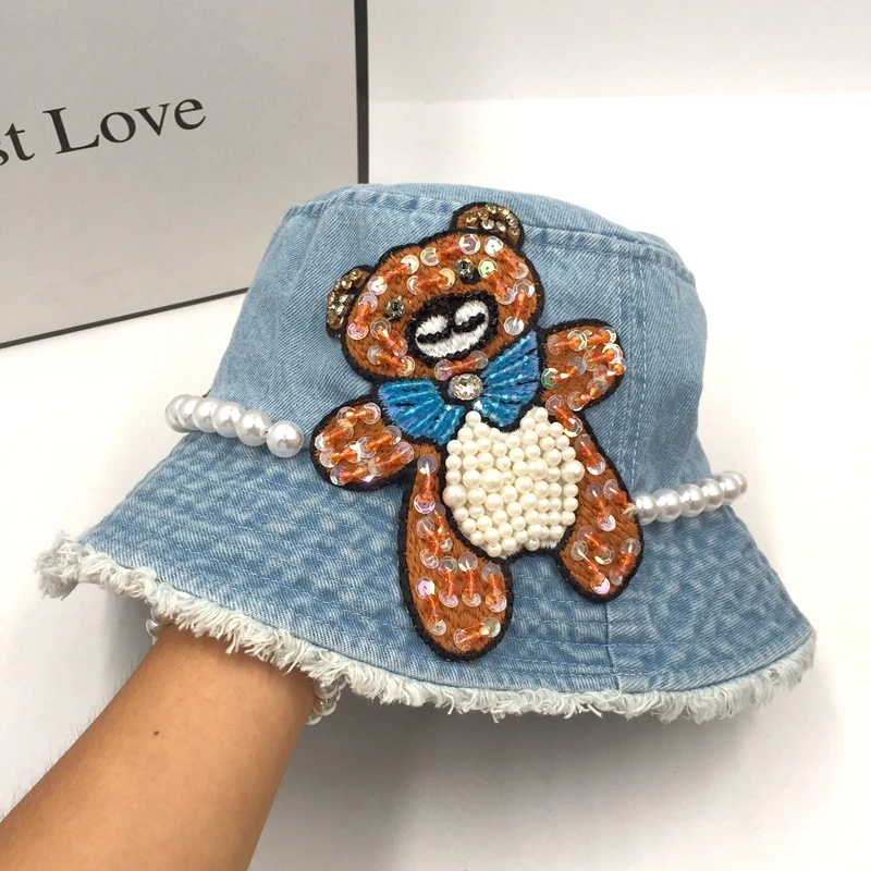 

Женская панама с мультяшным медведем, шляпа от солнца, осень 2021