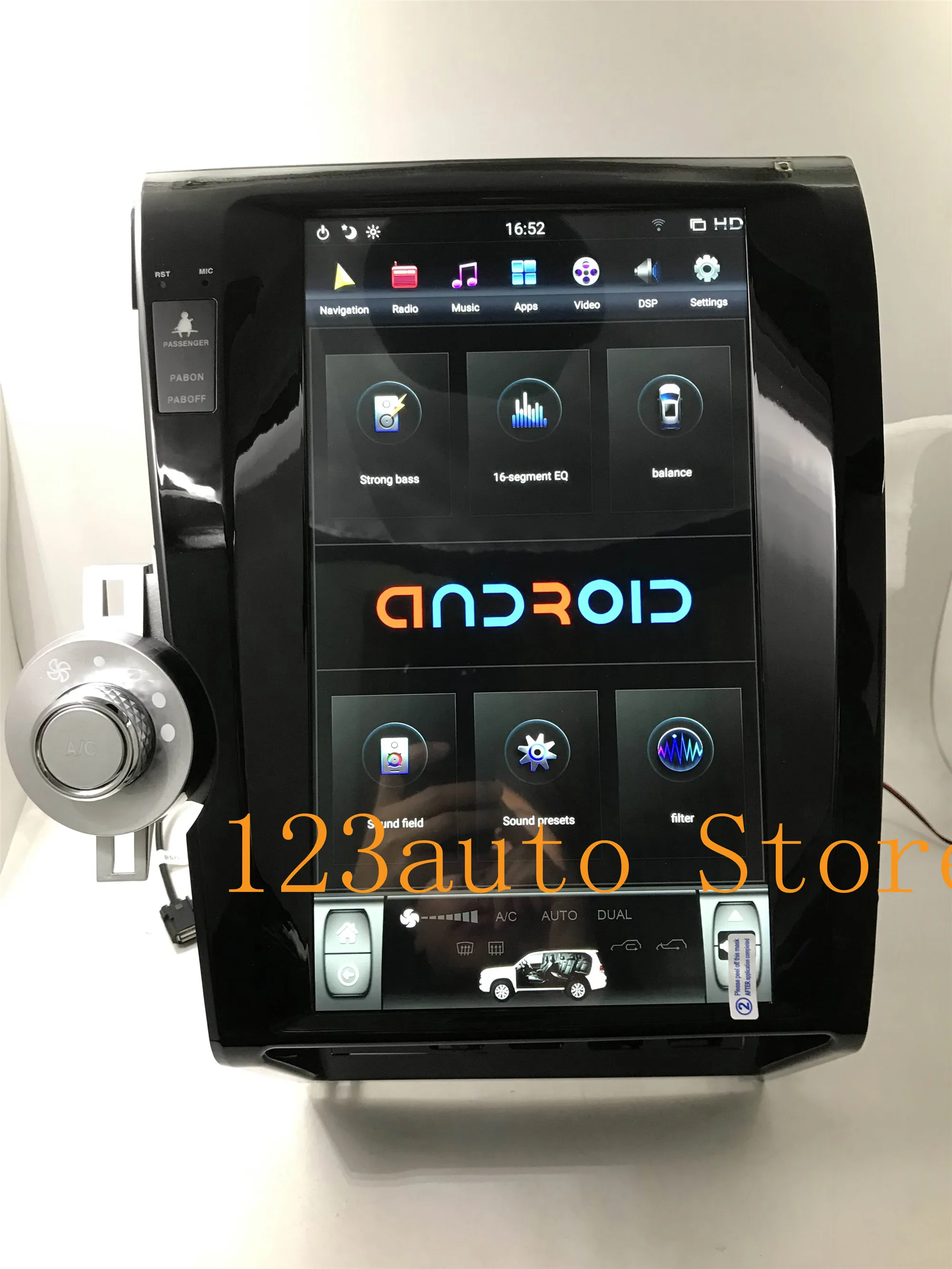 Вертикальный автомобильный DVD проигрыватель Tesla Style Android 13 6 с GPS навигацией для Toyota