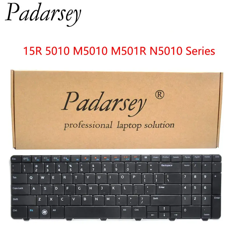 

Padarsey Replacement Keyboard Compatible with Dell Inspiron 15R 5010 M5010 M501R N5010 Series Black US Layout