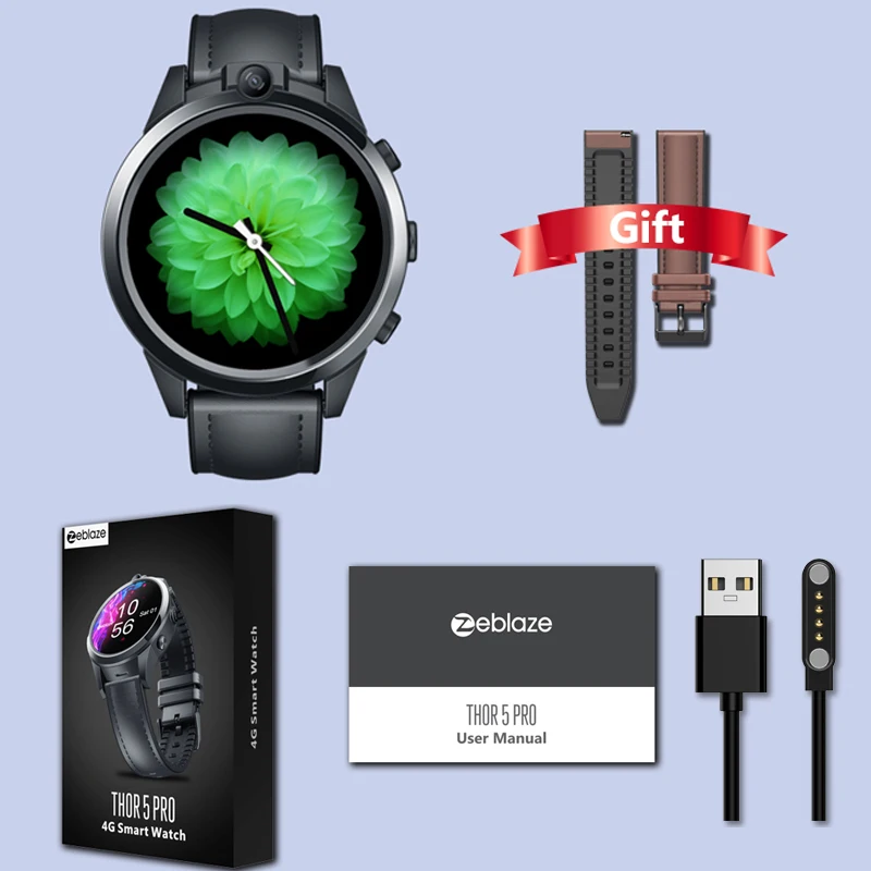 Смарт-часы Zeblaze THOR 5 PRO с керамической рамкой 3 ГБ + 32 двойной камерой