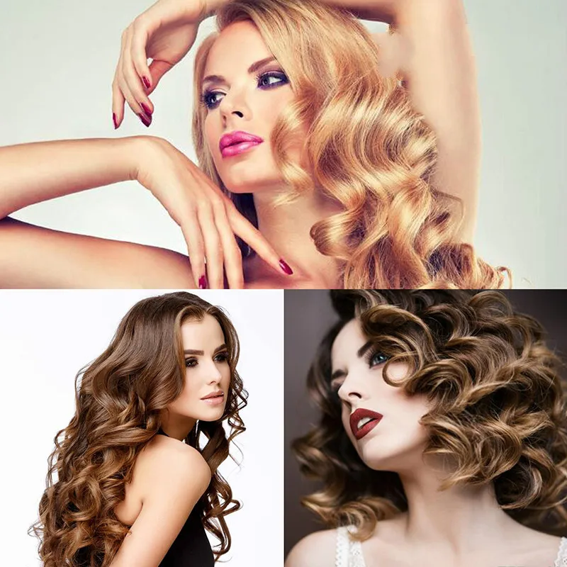 

Electric Hair Curler Roller professional Curling Iron Conical Hair Curling Wand Corrugated Deep Wave styler Ceramic Styling Tool