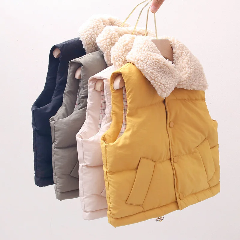 

ZWF404 Kids winter autumn Cotton Warm sleeveless jacket children vest for girls toddler boy coat down and parkas waistcoat Coats