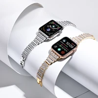 diamond strap for apple watch band 44mm 40mm fhx 39k metal bracelet for iwatch series 6 se 5 4 3 2 42mm 38mm women wrist strap