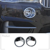 st car front fog lamp decoration cover trimabs carbon fiber texturefor bmw x5 f15 2014 2018auto exterior refit accessories