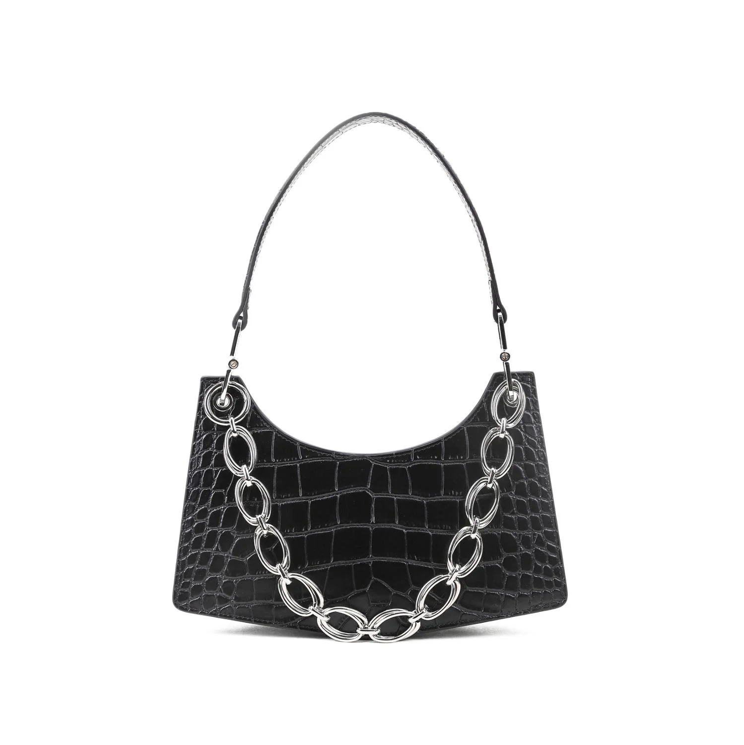 

Leather New Genuine Armpit Women Shoulder Bags Crocodile Ladies Hand Bags Clutch Silver Totes Bag Luxury Designer Crossbody Bags