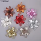 Искусственные цветы YORIWOO, 3612 шт., с рождественским орнаментом, для украшения дома, блестящие искусственные цветы, сделай сам, для свадьбы