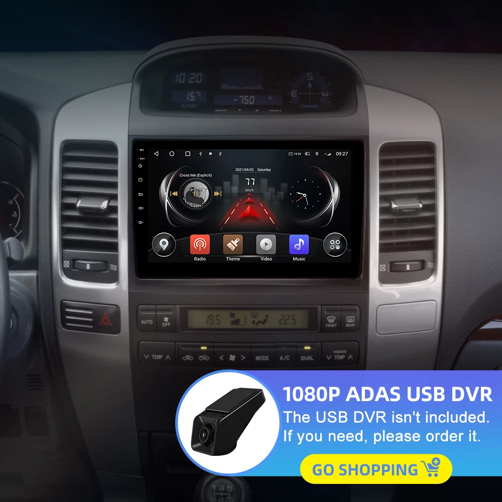 Автомобильный радиоприемник ISUDAR T72 QLED Android 10 для TOYOTA/Prado J120 2004 2009 GPS навигация