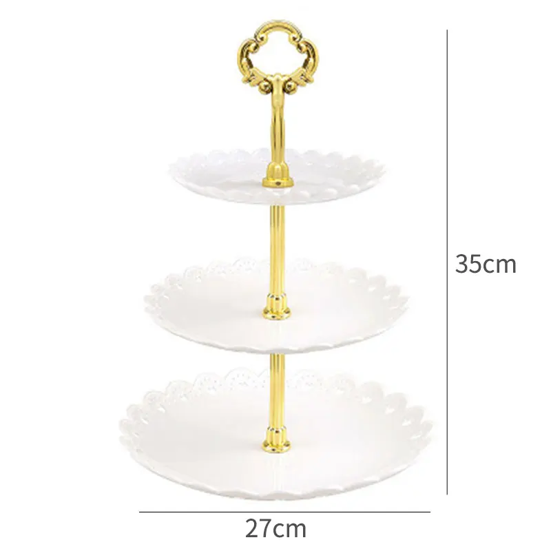 Тарелка для фруктов в европейском стиле трехслойная стойка закусок гостиная