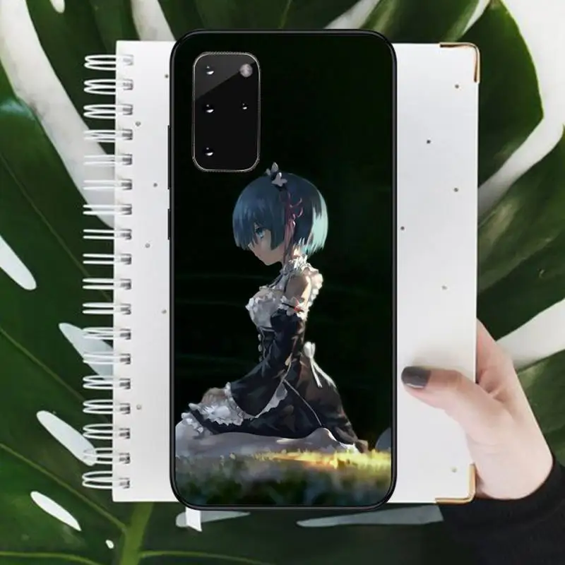 

Re Zero Rem Japan anime Phone Case For Samsung galaxy A S note 10 7 8 9 20 30 31 40 50 51 70 71 21 s ultra plus Luxury shell