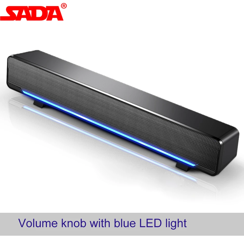SADA компьютерный динамик V 196 USB проводной бар стерео сабвуфер музыкальный плеер