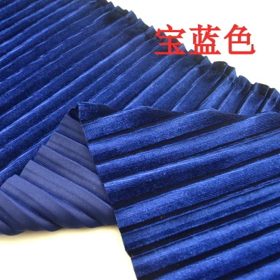 royalblue Pleuche гофрированные кружевные обрезные оборки кружева с обеих сторон и бархатные кружевные аксессуары для одежды - Цвет: royalblue