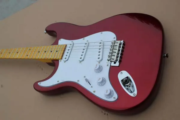 Фабрика custom shop новейшие Пользовательские Левая рука Конфеты Яблоко красный ST электрогитара HAI 4