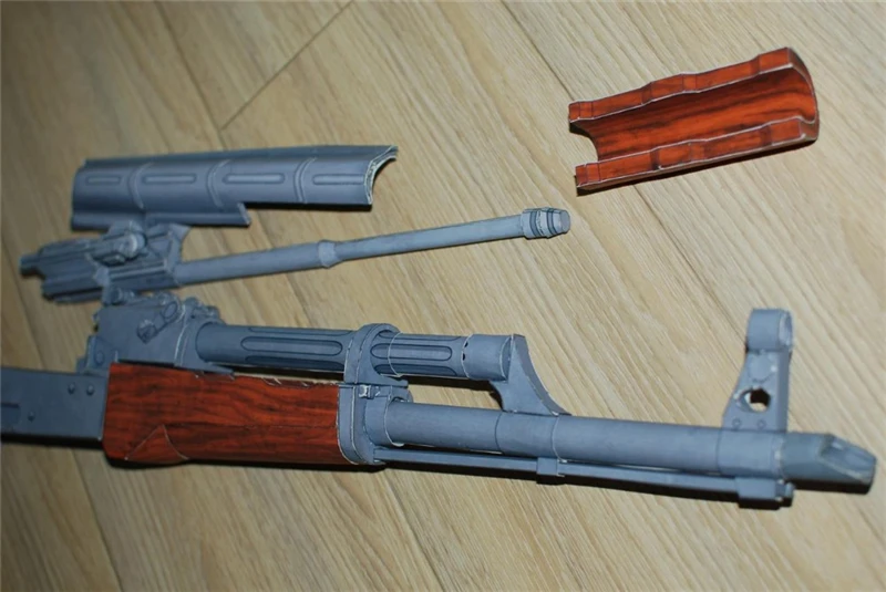 Масштаб 1:1 87 см модель оружия AKM AK47 бумажная игрушка сделай сам 3D карточка военная