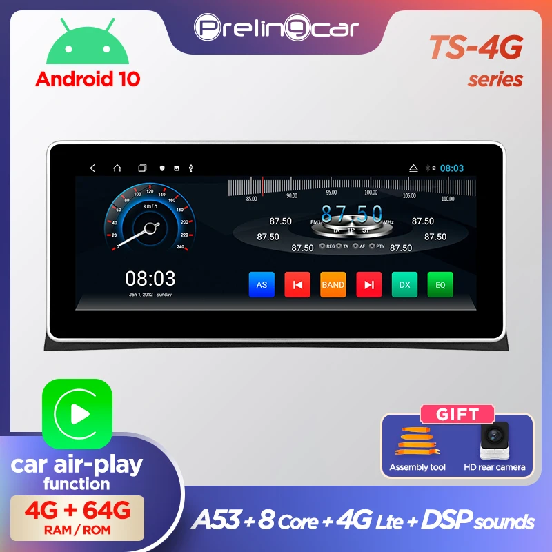 10 25 дюймовый 4G Lte Android 9 0 Автомобильный мультимедийный навигатор GPS DVD плеер для Honda