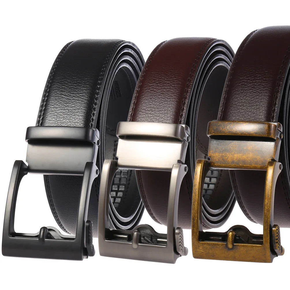 New Famous Brand Belt Men Top Quality Genuine Luxury Leather Belts for Men,Strap Male Metal Automatic Buckle LY136-2302-1