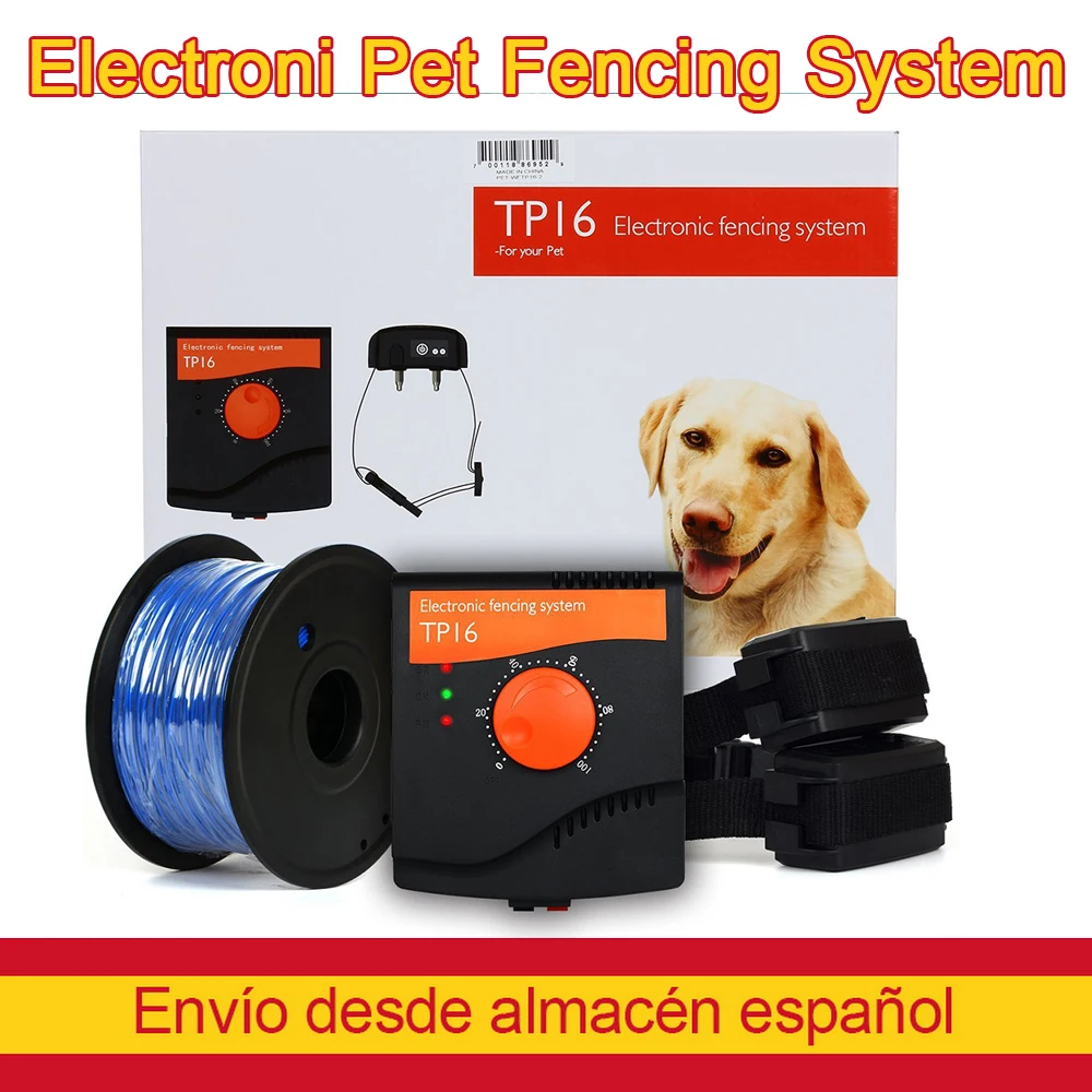 

TP16 Dog Electric Fence Safe System Training Collar With Waterproof loud warning Electronic collar Pet Containment supplies