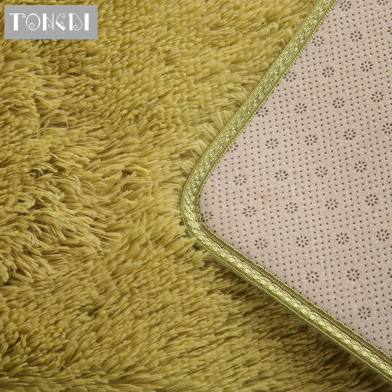 TONGDI коврик для ковров мягкий элегантный лохматый детский шерстяной замшевый