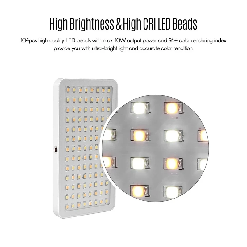 

NiceFoto SL-80A Portable 3200K-6500K Pocket LED Video Light for Portrait Still Life Photography Live Show Selfie Scenes