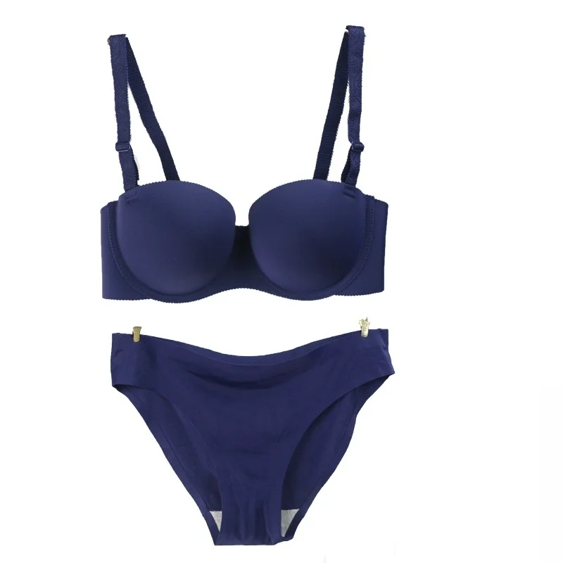 

DAINAFAN Newly raised bra woman 34 36 38 40 BC Antibody cup girl Sexy lace underwear set cotton, free shipping.1/2CUP