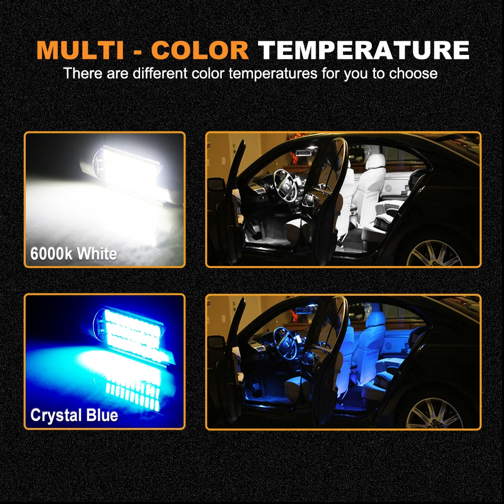 

ANMINGPU Canbus Led For BMW E36 E46 E90 E91 E92 E93 1990-2013 Vehicle Led Car Interior Lights Map Dome Indoor Light Kit